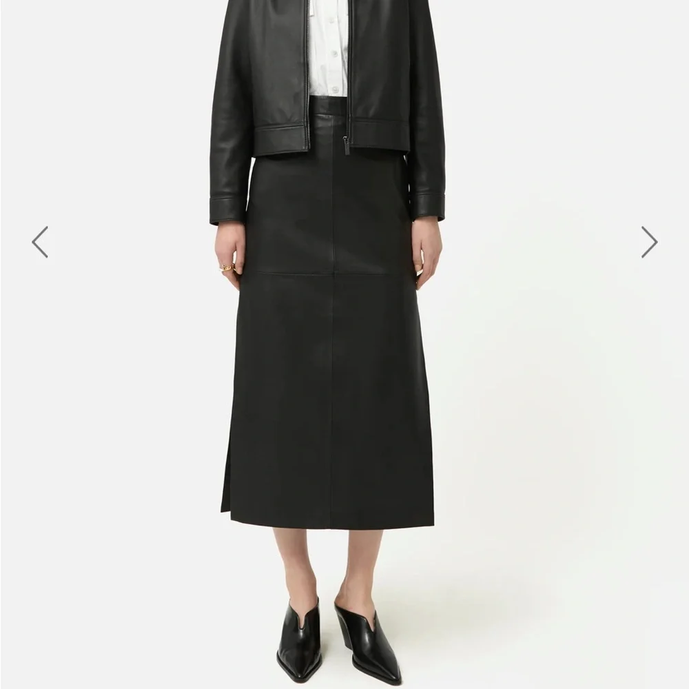 Jigsaw London leather skirt, black, 4 - Picture 5 of 12